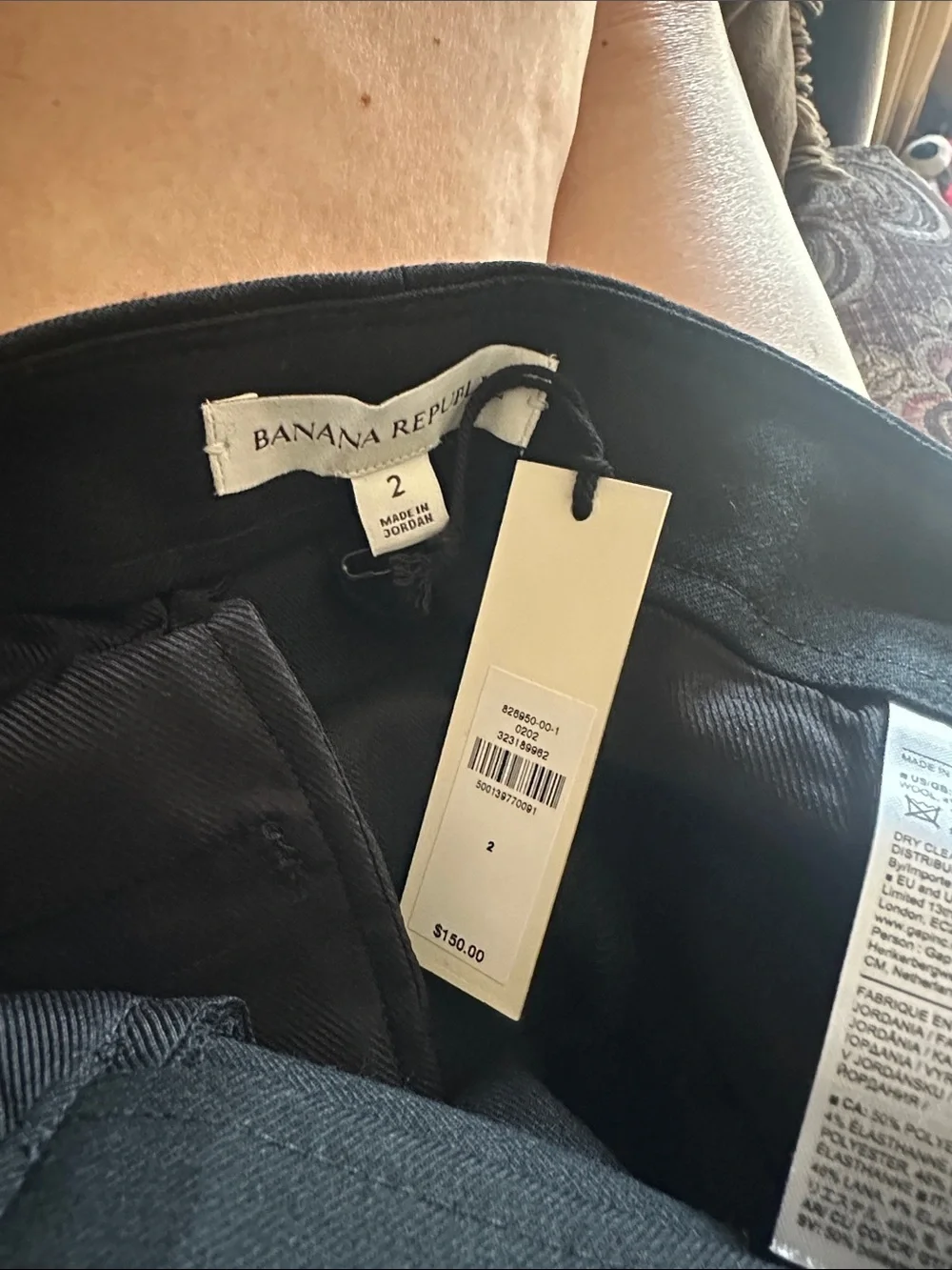 NWT Black Wide-Leg linen blend Women's Pants - Classic Tailored Style